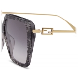 Fendi - Fendi Baguette - Occhiali da Sole Squadrata - Havana Grigio - Occhiali da Sole - Fendi Eyewear