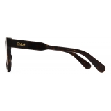 Chloé - Occhiali da Vista Squadrati Garia - Havana Scuro - Chloé Eyewear