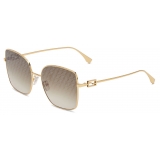 Fendi - Fendi Baguette - Square Sunglasses - Gold Khaki Gradient - Sunglasses - Fendi Eyewear