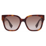 Fendi - Fendi O’Lock - Occhiali da Sole Squadrata - Havana - Occhiali da Sole - Fendi Eyewear