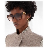 Fendi - Fendi O’Lock - Occhiali da Sole Squadrata - Havana - Occhiali da Sole - Fendi Eyewear