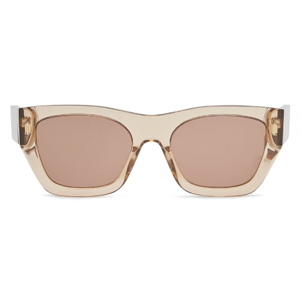 Fendi - Fendi Roma - Rectangular Sunglasses - Transparent Beige - Sunglasses - Fendi Eyewear