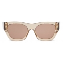 Fendi - Fendi Roma - Occhiali da Sole Rettangolare - Beige Trasparente - Occhiali da Sole - Fendi Eyewear