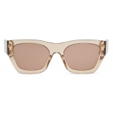 Fendi - Fendi Roma - Rectangular Sunglasses - Transparent Beige - Sunglasses - Fendi Eyewear