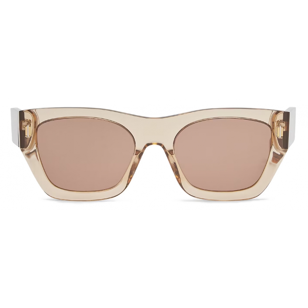 Fendi - Fendi Roma - Rectangular Sunglasses - Transparent Beige ...