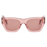 Fendi - Fendi Roma - Occhiali da Sole Rettangolare - Rosa Trasparente - Occhiali da Sole - Fendi Eyewear