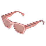 Fendi - Fendi Roma - Occhiali da Sole Rettangolare - Rosa Trasparente - Occhiali da Sole - Fendi Eyewear