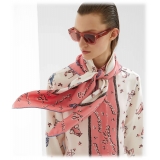 Fendi - Fendi Roma - Occhiali da Sole Rettangolare - Rosa Trasparente - Occhiali da Sole - Fendi Eyewear