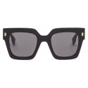 Fendi - Fendi Roma - Occhiali da Sole Squadrata Oversize - Nero - Occhiali da Sole - Fendi Eyewear