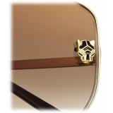 Cartier - Geometric - Gold Brown Gradient with Gold Flash - Panthère de Cartier Collection - Sunglasses - Cartier Eyewear