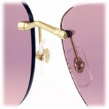Cartier - Geometrico - Oro Viola Sfumate con Flash Oro - Panthère de Cartier Collection - Occhiali da Sole