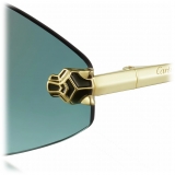 Cartier - Mandorla - Oro Verde Sfumato - Panthère de Cartier Collection - Occhiali da Sole - Cartier Eyewear