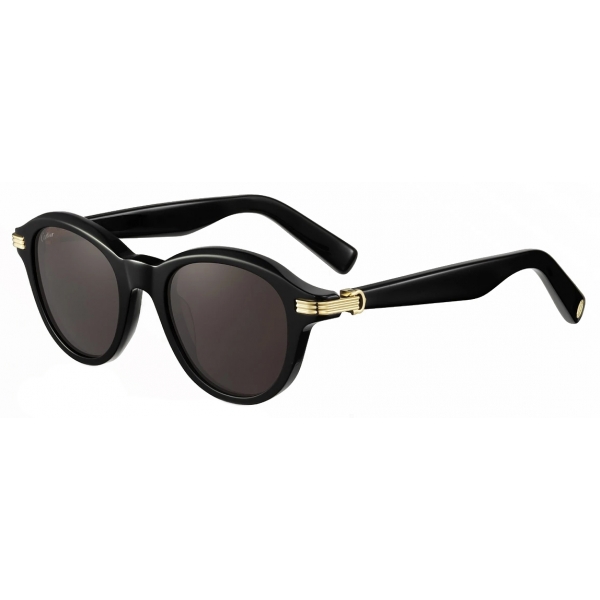 Cartier - Round - Black Gray Lenses - Première de Cartier Collection - Sunglasses - Cartier Eyewear