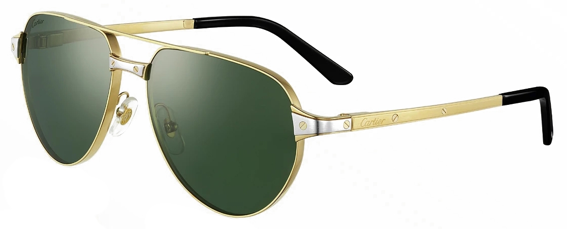 Santos sunglasses Cartier Gold in Wood - 40374831