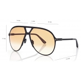 Tom Ford - Xavier Sunglasses - Occhiali da Sole Pilota Oversized - Nero - FT1060 - Occhiali da Sole - Tom Ford Eyewear