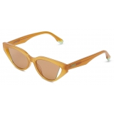 Fendi - Fendi Way - Occhiali da Sole Cat Eye - Camello Trasparente - Occhiali da Sole - Fendi Eyewear