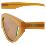 Fendi - Fendi Way - Cat Eye Sunglasses - Transparent Camel - Sunglasses - Fendi Eyewear