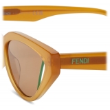 Fendi - Fendi Way - Occhiali da Sole Cat Eye - Camello Trasparente - Occhiali da Sole - Fendi Eyewear