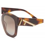 Fendi - Fendi First - Occhiali da Sole Squadrata - Havana - Occhiali da Sole - Fendi Eyewear