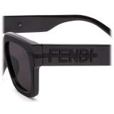 Fendi - Fendi Fendigraphy - Occhiali da Sole Rettangolare - Nero - Occhiali da Sole - Fendi Eyewear