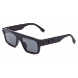 Fendi - Fendi Fendigraphy - Occhiali da Sole Rettangolare - Nero - Occhiali da Sole - Fendi Eyewear