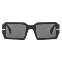 Fendi - Fendi Fendigraphy - Rectangular Sunglasses - Black - Sunglasses - Fendi Eyewear