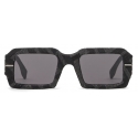 Fendi - Fendi Fendigraphy - Occhiali da Sole Rettangolare - Nero - Occhiali da Sole - Fendi Eyewear