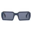 Fendi - Fendi Fendigraphy - Rectangular Sunglasses - Blue - Sunglasses - Fendi Eyewear