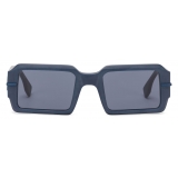 Fendi - Fendi Fendigraphy - Occhiali da Sole Rettangolare - Blu - Occhiali da Sole - Fendi Eyewear