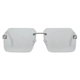 Fendi - Fendi Sky - Rectangular Sunglasses - Silver Gray - Sunglasses - Fendi Eyewear