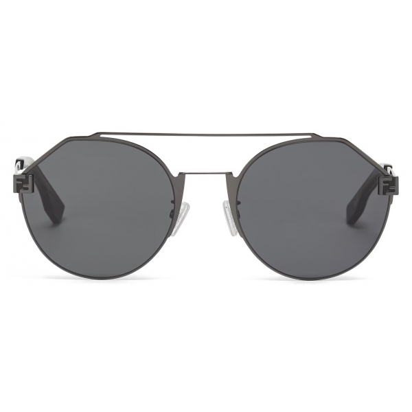 Fendi - Fendi Sky - Round Sunglasses - Dark Ruthenium Gray - Sunglasses - Fendi Eyewear