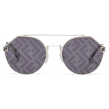 Fendi - Fendi Sky - Round Sunglasses - Palladium - Sunglasses - Fendi Eyewear