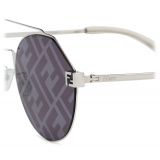 Fendi - Fendi Sky - Round Sunglasses - Palladium - Sunglasses - Fendi Eyewear