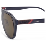 Fendi - Fendi Diagonal - Pilot Sunglasses - Dark Blue - Sunglasses - Fendi Eyewear