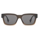 Fendi - Fendi O’Lock - Rectangular Sunglasses - Brown - Sunglasses - Fendi Eyewear