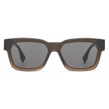 Fendi - Fendi O’Lock - Occhiali da Sole Rettangolare - Marrone - Occhiali da Sole - Fendi Eyewear