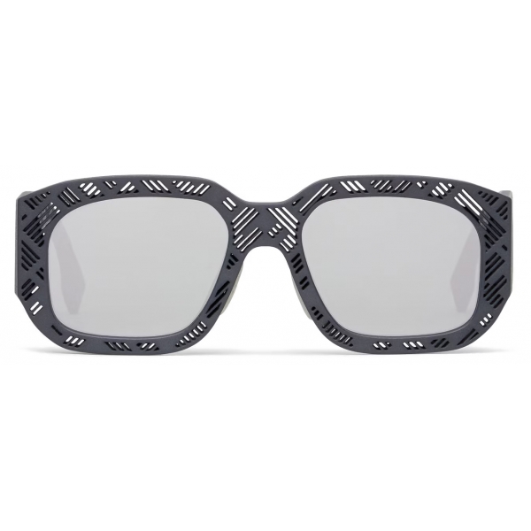 Fendi - Fendi Shadow - Occhiali da Sole Rettangolare - Grigio Scuro - Occhiali da Sole - Fendi Eyewear