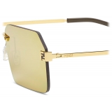 Fendi - Fendi Sky - Rectangular Sunglasses - Gold - Sunglasses - Fendi Eyewear