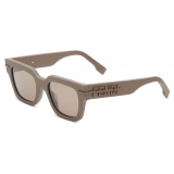 Fendi - Fendigraphy - Occhiali da Sole Rettangolare - Marrone Chiaro - Occhiali da Sole - Fendi Eyewear