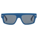 Fendi - Fendigraphy - Occhiali da Sole Rettangolare - Blu - Occhiali da Sole - Fendi Eyewear