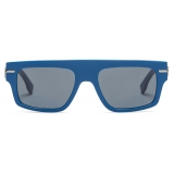 Fendi - Fendigraphy - Occhiali da Sole Rettangolare - Blu - Occhiali da Sole - Fendi Eyewear