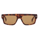 Fendi - Fendigraphy - Occhiali da Sole Rettangolare - Havana - Occhiali da Sole - Fendi Eyewear