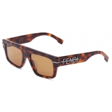 Fendi - Fendigraphy - Rectangular Sunglasses - Havana - Sunglasses - Fendi Eyewear