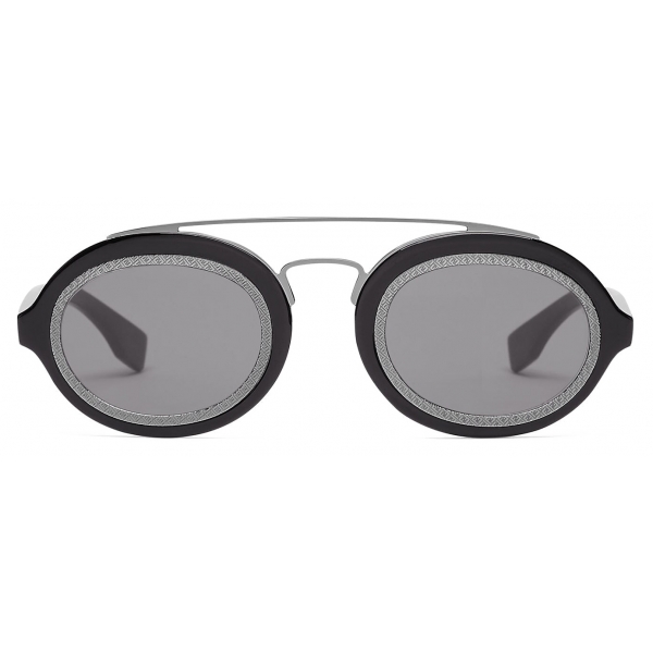 Fendi - FF Around - Oval Sunglasses - Black - Sunglasses - Fendi ...