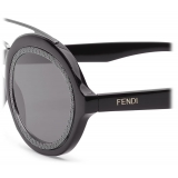 Fendi - FF Around - Oval Sunglasses - Black - Sunglasses - Fendi Eyewear