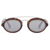 Fendi - FF Around - Oval Sunglasses - Havana - Sunglasses - Fendi Eyewear