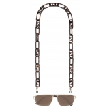 Fendi - Fendi O’Lock - Rectangular Sunglasses - Gold Brown - Sunglasses - Fendi Eyewear