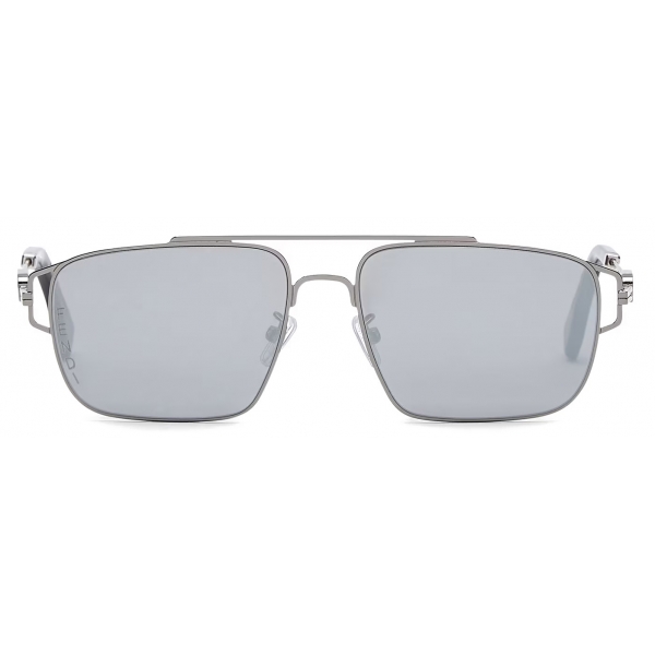 Fendi - Fendi O’Lock - Rectangular Sunglasses - Black Ruthenium Gray - Sunglasses - Fendi Eyewear