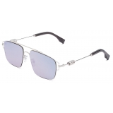 Fendi - Fendi O’Lock - Rectangular Sunglasses - Palladium Gray Purple - Sunglasses - Fendi Eyewear