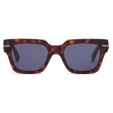 Fendi - Fendi Fendigraphy - Occhiali da Sole Rettangolare - Havana Rosso - Occhiali da Sole - Fendi Eyewear